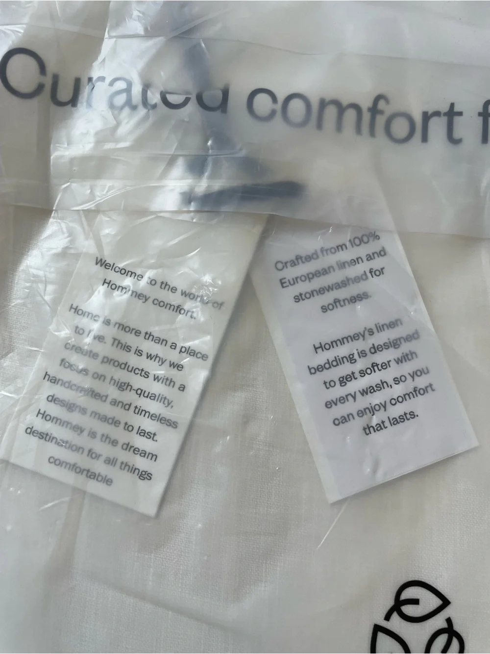 Hommey fitted sheet in meringue